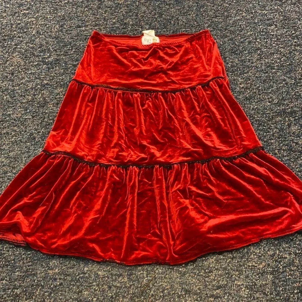 She’s the 1 Red Velvet Skirt sz. L